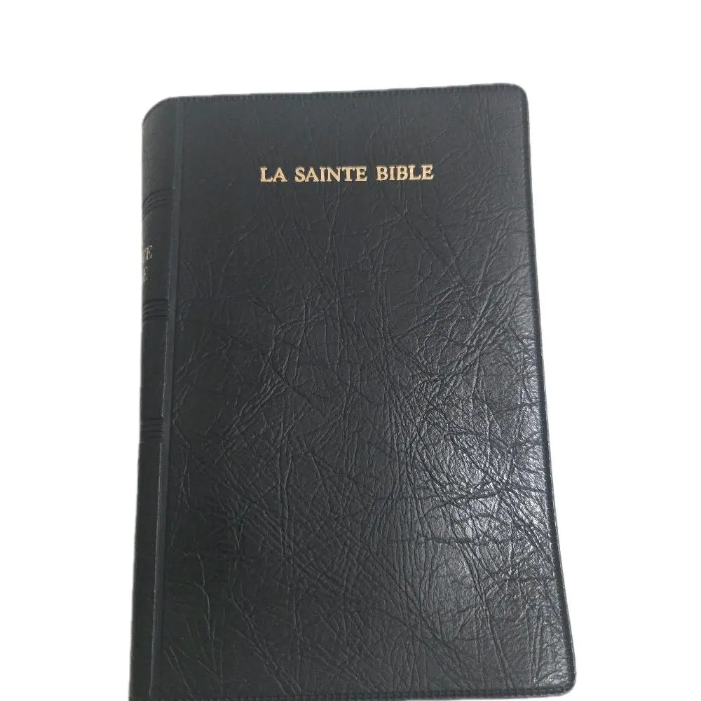 Regular French Bible Segond 1910 Black Hardcover Handheld Size Red Letter Unabridged Haitian Creole Version Personal Reading Spiritual Service Gift Ideyal Tradiksyon Nouvo Testaman Lekti