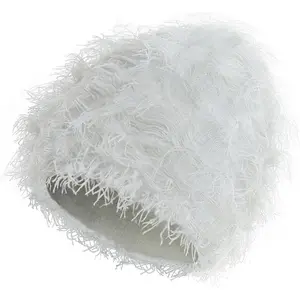 Household daily necessities ROXUN Distressed Beanie, Fuzzy Shiesty Yeat Warm One Size for Men Women Winter Fashion Knit Cap Off White