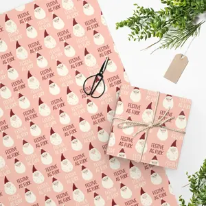 Festive As F*Ck Wrapping Paper Funny Naughty Secret Santa White Elephant Decor Rude - Christmas Gift Wrap - Holiday Decor - Funny Wrapping Paper
