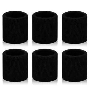 6 Pack Sweatbands Sports Wristband for Men & Women, Breathable Wrist Band Absorbent Sweat Band for Tennis, Basketball, Running, Gym, Working Out