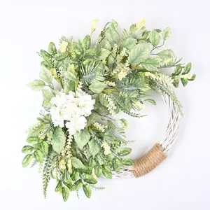 "Modern Hydrangea Verdant Wreath" “Home Decor””spring wreath”