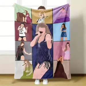Soft Funny Throw Blanket Tay Tay Eras Tour Throw Blanket, Pop Singer Concert Costumes, Cozy Soft Warm Flannel Plush Blanket for Sofa Couch Bed Travel Christmas gift Dream Weave Home