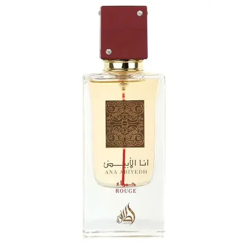 Lattafa Ana Abiyedh Rouge Unisex Eau de Parfum Spray - 2.0 Oz Woody Spicy Fragrance, Fragrance That Starts With A