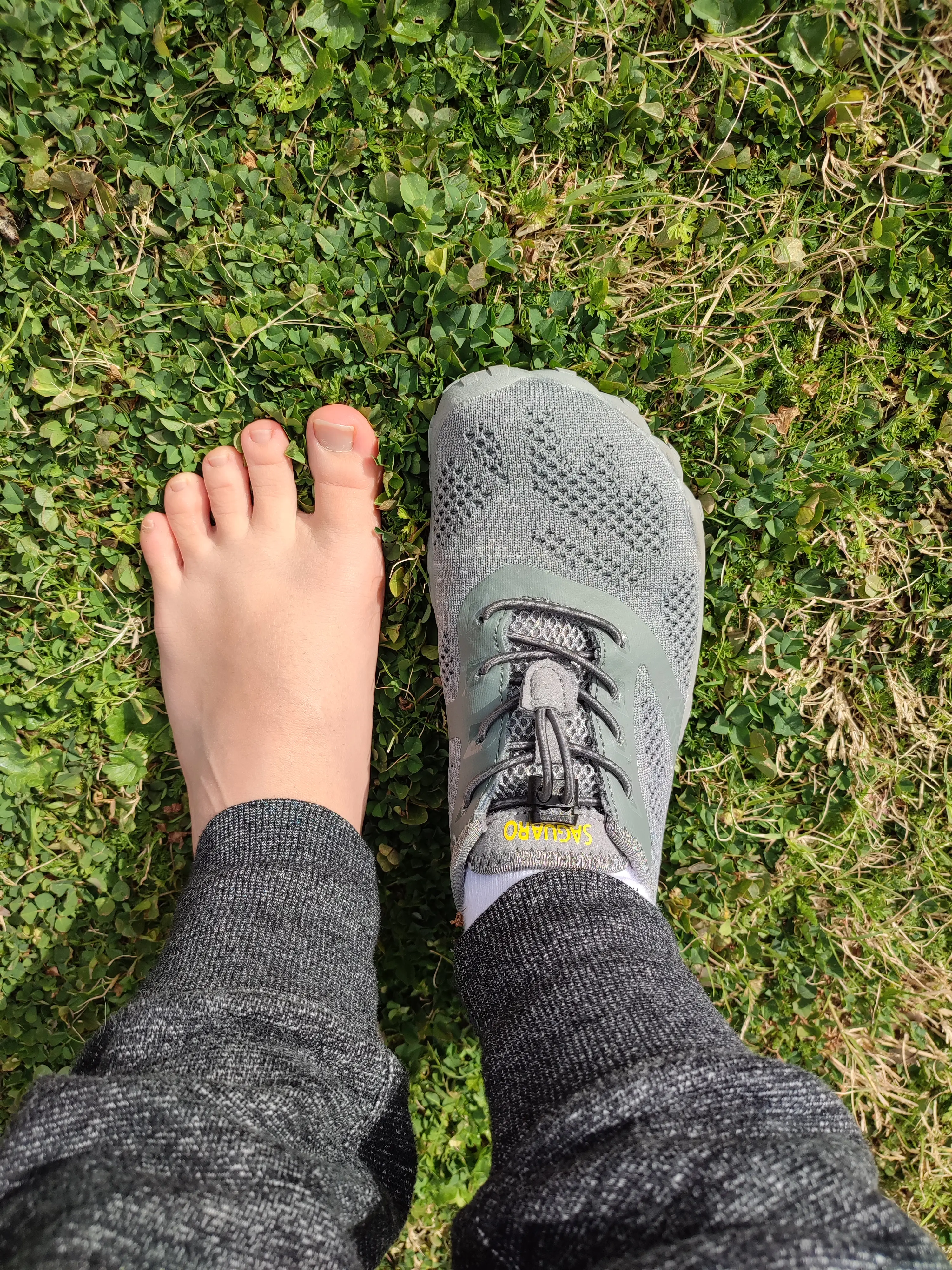 Clearance SAGUARO Smart I - Minimalist Zero Drop Shoes, Lightweight Breathable 5 Wide Toes Barefoot shoes runner Outdoor fun Outdoor Sneakers Versatile Running
