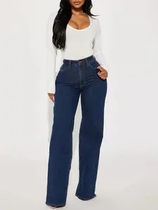 Chasing Thrills Stretch Wide Leg Jeans - Dark Wash