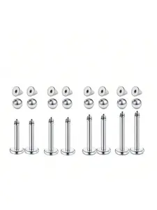 24Pcs 16G Labret Monroe Lip Barbell Ring Replacement Balls Spikes Piercing Ear Tragus Cartilage Studs For Women Men
