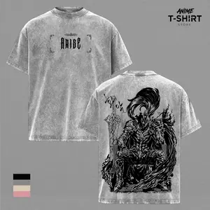 Igris Solo Leveling Vintage Washed Oversized T-Shirt – Dark Anime Graphic Tee, Anime Streetwear Unisex Shirt