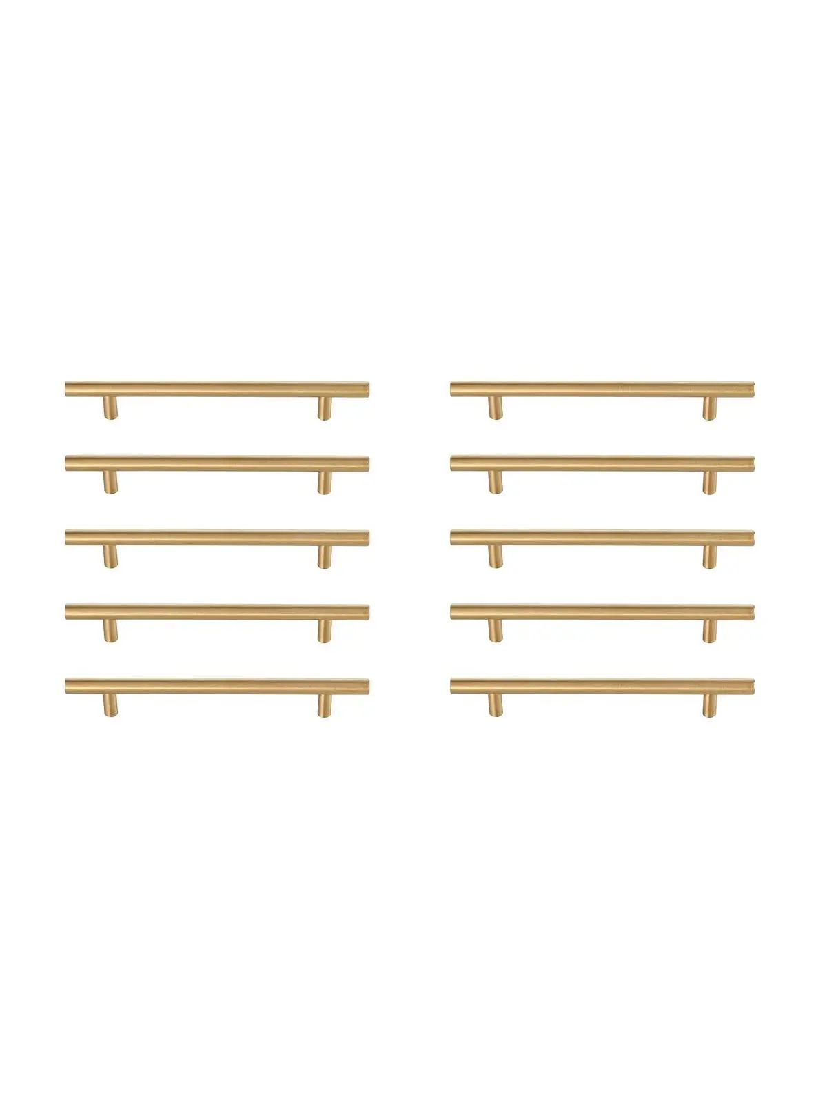 212 MAIN Quinn 6.31 in. Center-to-Center Bar Pull, Brass Door Hardware, PL400-6-BR-10PK Multipack - Pack of 10