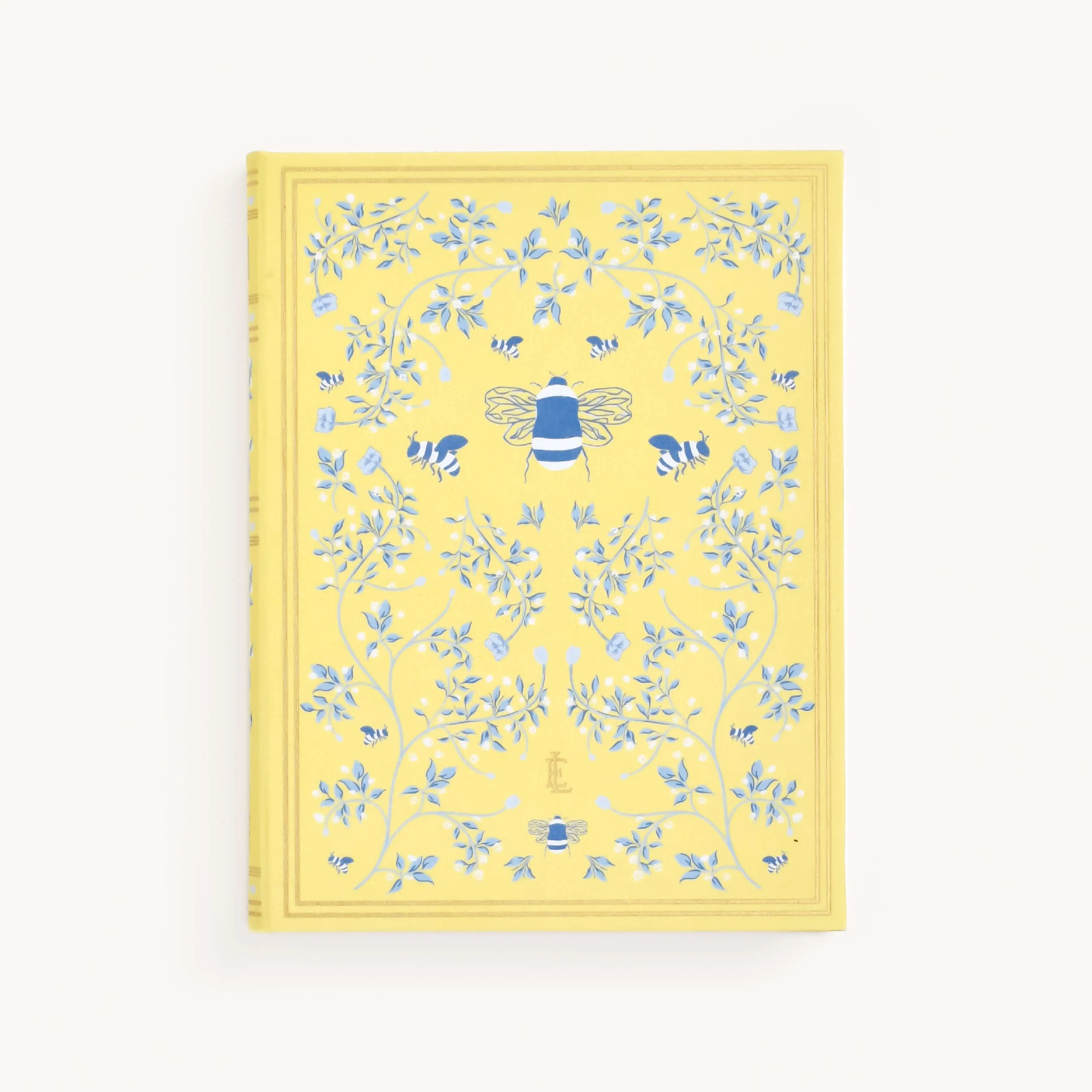 Simplified Linen Journal - Yellow Paper Notebook with Reflections, Inspiring Design for Office Stationery Supplies