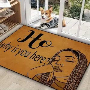 One About Thinking Doormat, Non-Slip Silicone Bottom Doormat, Welcome Mat, Modern Indoor Rug, Household Decorative Rug, Non-Slip Floor Mat, Home Decor, Entrance, Kitchen, Bathroom, Balcony Rugs