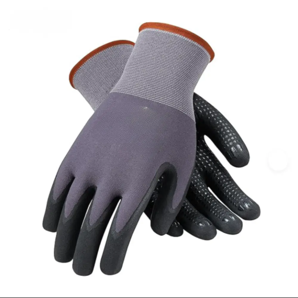 MaxiFlex 34-874 Nitrile Coated Handling Gloves, Maximum Breathability, Durable Grip & Comfort, Black Work Safety Gloves
