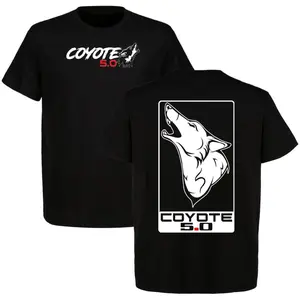 Ford Coyote 5.0 2-Sided T-Shirt Coyote Shirt For Car Lover Unisex Casual Short Sleeve Crewneck 100% Cotton Made in USA