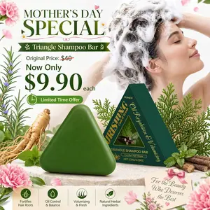 Gentle Herbal Haircare Cleanser Soap Bar with Usman Grass, Oriental Arborvitae Leaf, Ginseng, Polygonum Multiflorum, Rosemary - Oil Control for Growth, Gray Reversal, Thinning Loss Treatment