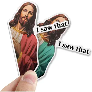 Jesus I Saw That Magnets, Funny Jesus Refrigerator Magnets, Funny Fridge Magnets, Car Stickers, Car Magnet, Funny Jesus Magnet, 3.5 inch Pack of 2