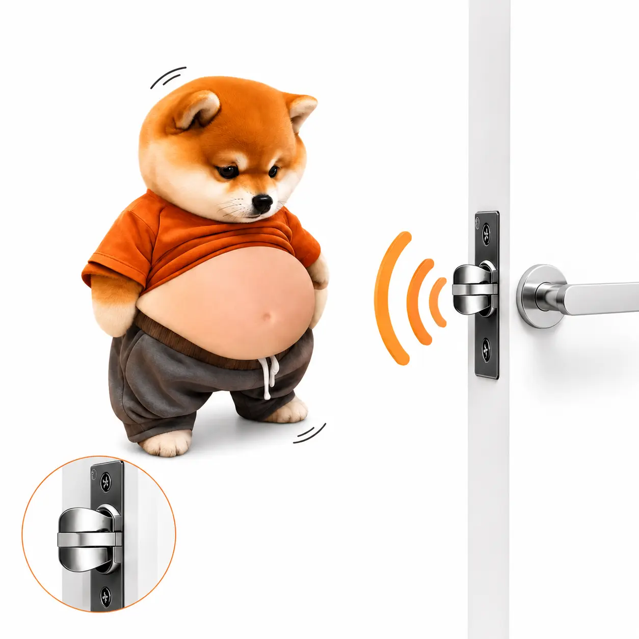 6PCS Unisex Cute Animals 3D Dog & Cat Belly Mochi Soft Squishy Stickers, Fidget Toy Stress Reliever, DIY Scrapbooking Stamping Accessory, Car Door Protector
