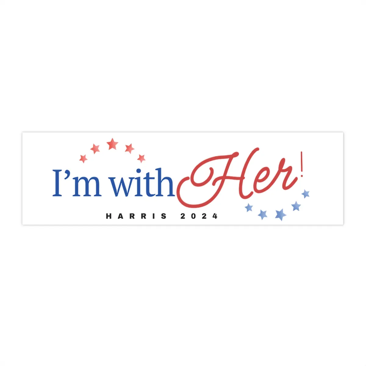 Kamala Harris 2024 Presidential Election Bumper Sticker | I'm With Her Bumper Sticker | Biden Bumper Sticker