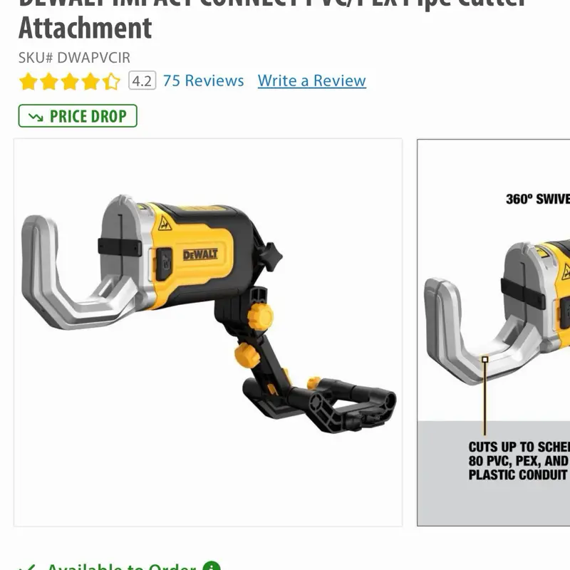 PVC Cutter for Impact Drivers