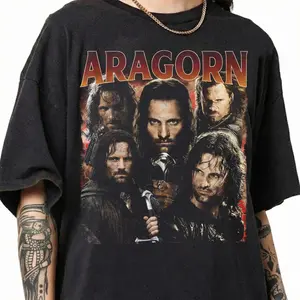 Vintage Aragorn T-Shirt, Lord of the Rings 90s Shirt, Retro Movie Shirt