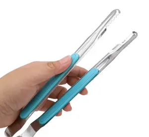 2 Pack Stainless Steel Kitchen Tongs,Grill Tongs,Serving Tongs for Cooking,Non-Slip Easy Grip Handle Food Tongs,Nonstick Tongs Indoor,for Grilling, Cooking and BBQ