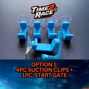 Speed Snap Suction Cup Track Mounts with Start Gate for New Hot Wheels Tracks