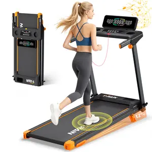 2-in-1 Folding Treadmill & Walking Pad Join the App community for DIY goals & virtual routes! Built with a 330 lbs capacity, incline & cushioned belt. The HD display tracks your heart rate & calories at high speeds. Foldable & perfect for your home office