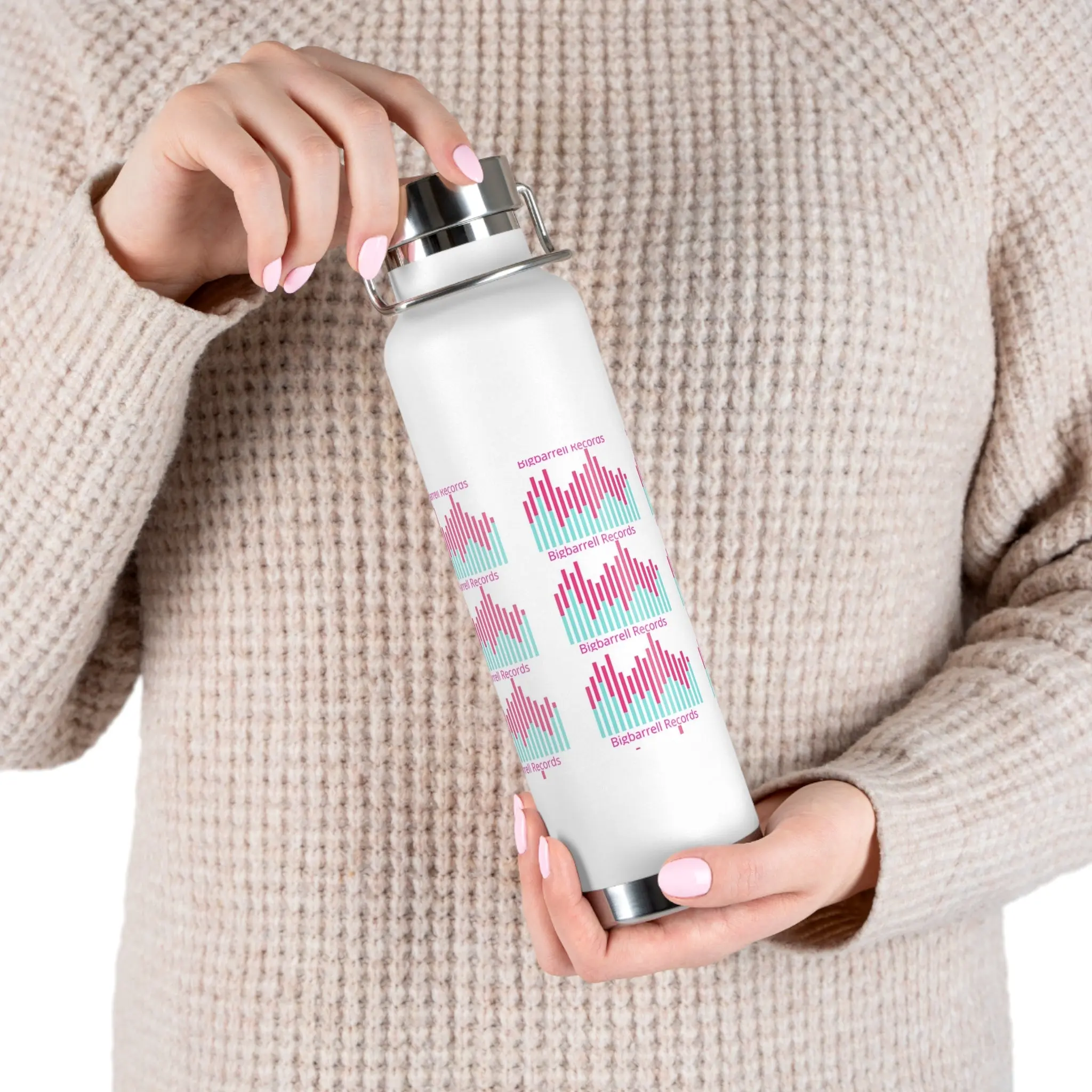 Bigbarrell Records Copper Vacuum Insulated Bottle, 22oz
