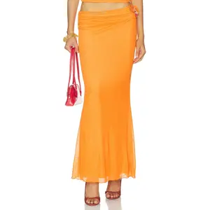 MORE TO COME Yanisha Maxi Skirt in Orange