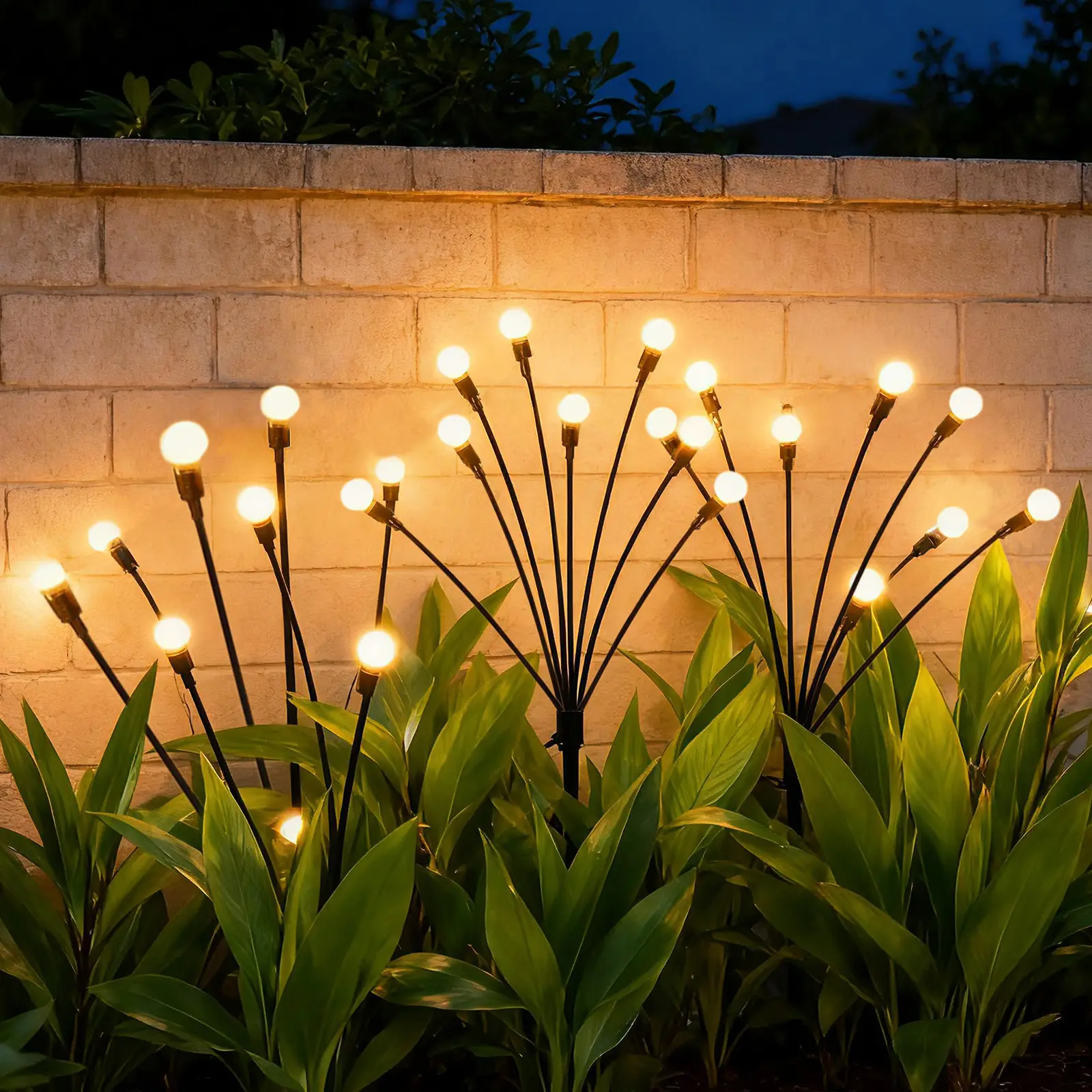 8 Pack Waterproof Solar Lights, 8 LED Bulbs Upgraded Outdoor Firefly Light for Yard Patio  Decor, Solar Lights for Outside Gardening Supplies,Gifts for Grandma