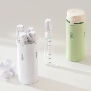 Portable 4-in-1 Toiletries Dispenser Bottle Travel Cosmetic Shampoo Lotion Storage Compact Plastic Container Smooth Flow Easy Press