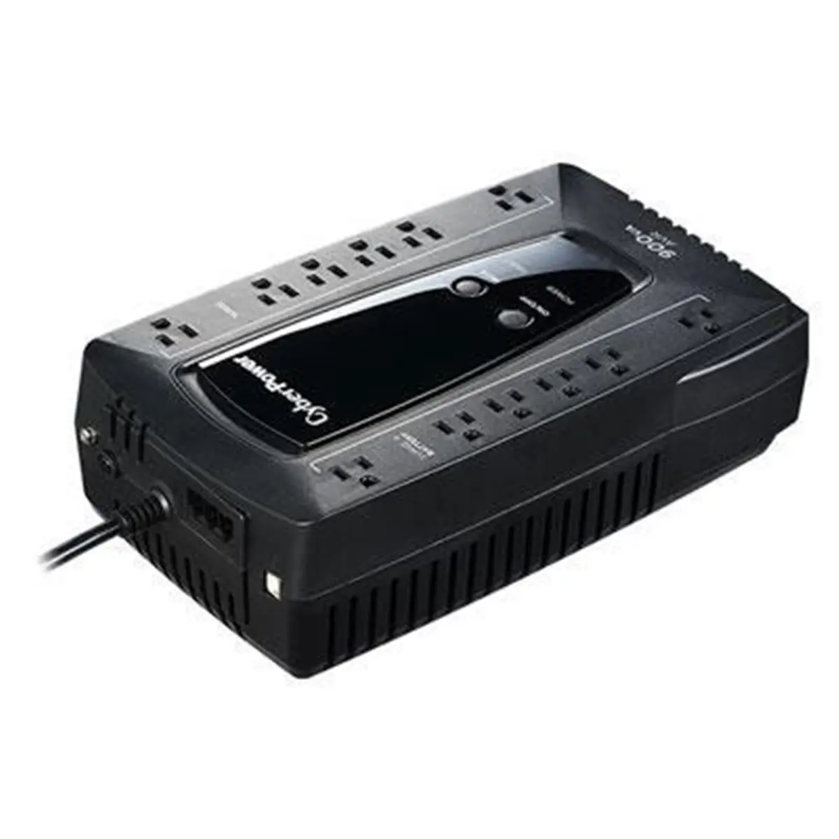 Cyberpower AVRG900U Line Interactive UPS - 900 VA, 450 W, 120 VAC, Energy Star Qualified Uninterruptible Power Supply with Telephone Protection, Power Surge Protector, Data Line Protection, NEMA 5-15P 5 Ft. Cord for Desktop & Laptop Components