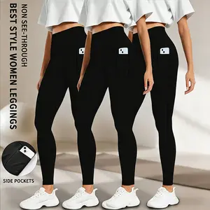 Women's High-Waisted Leggings with Pockets - Female Gym Clothes, Athleisure Pants for All Seasons, Ideal for Yoga and Gym Activities summerwins,summerwins
