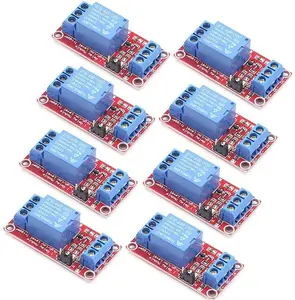 8PCS 5v Relay Module 1 Channel Relay Board for Raspberry Pi with Opto-Isolated High or Low Level Trigger 5v 1 Channel Switch for Arduino