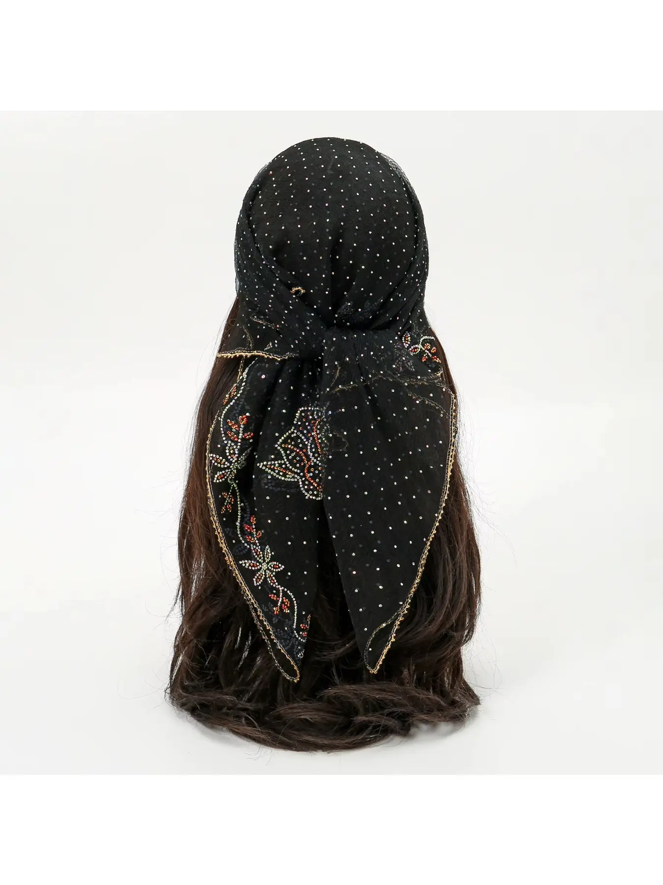 New rose hot drill versatile scarf for women, fashionable and elegant decorative belt headband