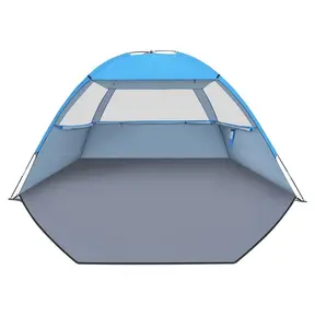 Gorich Beach Tent Sun Shelter for 3/4-5/6-7/8-10 Person with UPF 50＋ UV Protection, Lightweight &amp; Easy Setup Beach Shade Canopy, Portable Beach Shade Tent Beach Cabana