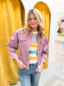 Lavender Denim Jacket