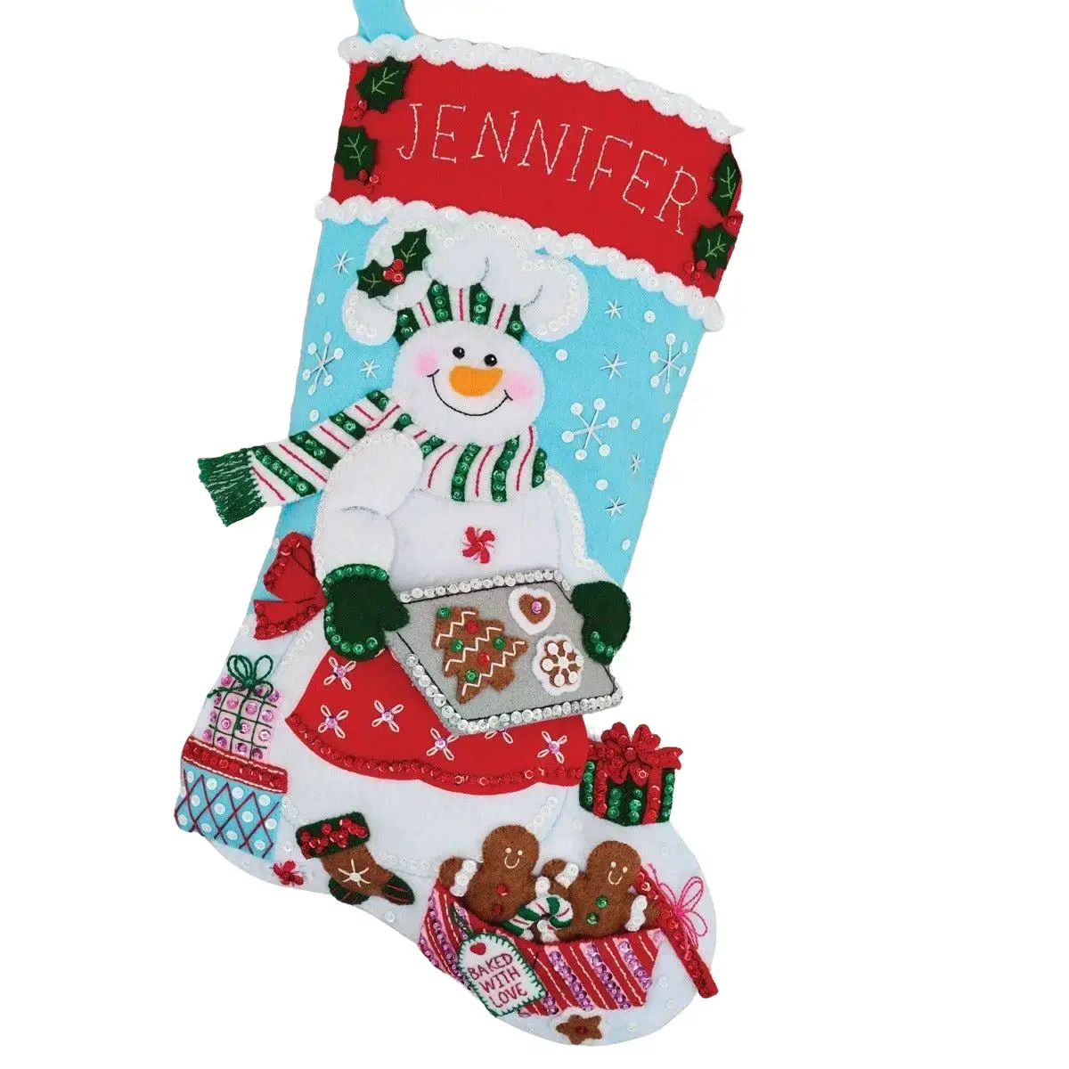 Bucilla® Homemade Holiday Cheer Stocking– Seasonal Felt Kits 89825E
