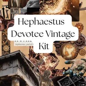 Hephaestus Worship Vintage Bundle, Vintage Witchcraft Tools, Hellenic Witch Bundle, Hephaestus Devotee Worship Kit, Hephaestus Worship Witch Kit