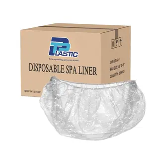 TP Plastic Disposable Pedicure Spa Liners - 200 Count | Clear Plastic Foot Bath Covers, Fits All Pedicure Spa Chairs for Salon & Home Shoe Pack