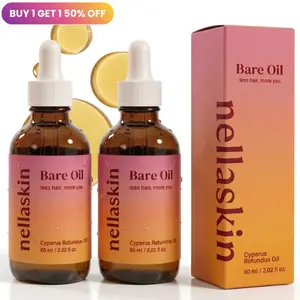 nellaskin Cyperus Rotundus Oil Bare Oil for Natural Hair Reduction - 2 Bottles 60ml/2oz (Full Bare Oil Protocol) [MOST POPULAR] summervibes