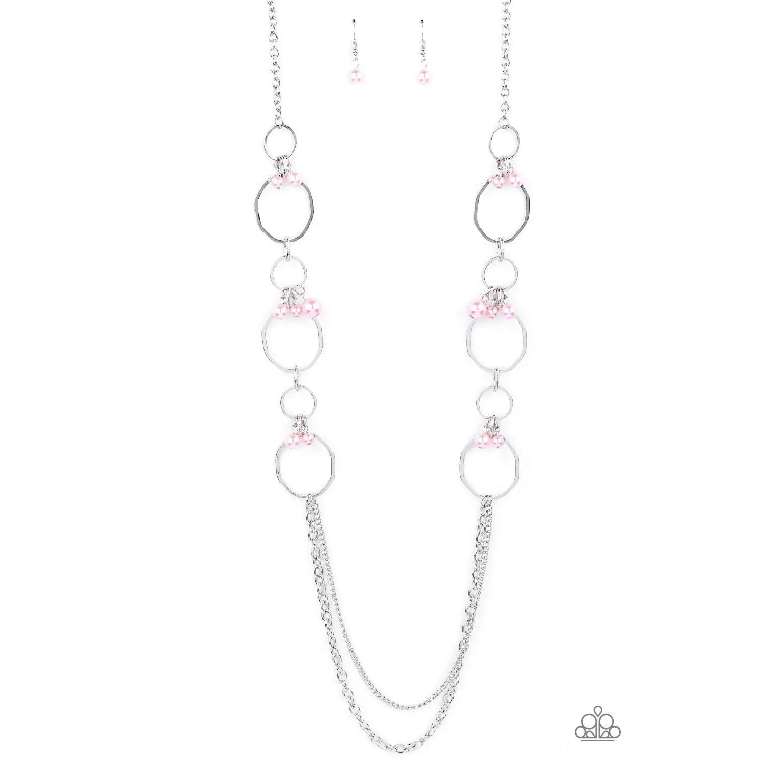 Ante UPSCALE - Pink Pearl Silver Necklace - Paparazzi