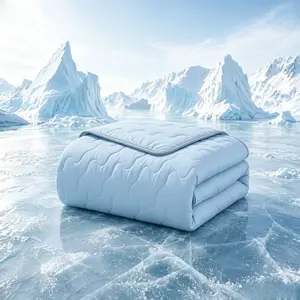 Cooling Comforter for Hot Sleepers and Night Sweats, Lightweight Comforter for Summer with Dual-Sided Cool Tech, Gray Blue Summer Comforter Soft Breathable Cold Blanket for Sleeping Twin(60"*90")
