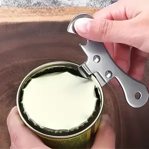 Manual Can Opener, Beverage Can Opener, Steel Material, Multifunctional Kitchen Tool, Kitchen Gadgets with Ergonomic Handle, Integrated Bottle Cap Opener, Model Xinghao