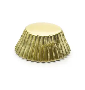 Cupcake Liners Gold  Foil Mini 48-Count