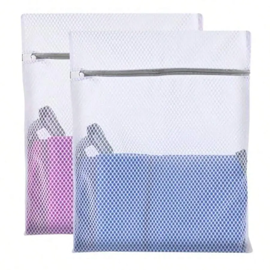 2Pcs Laundry Bags Delicate Honeycomb Mesh Laundry Bag Home Laundry Supplies Clothes Laundry Mesh 16 * 20 Inch Clothes Washing Bag For Washing Hines Travel Storage And Anization Bag