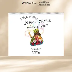 Jesus Christ 2026 Calendar, The Original Jesus Christ What A Year 2026 Calendar, Jesus Funny Meme,  Jesus Christ Monthly Calendar, Holiday Gift, Funny Co Worker Gift, White Elephant Novelty Gag Gift