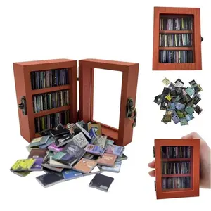 Creative Classic Anti-Anxiety Bookshelf Stress Relief Decorative Piece, Home Decor Accessory, Miniature Simulated Square Compartment for Living Room Bedroom, Wooden Decor