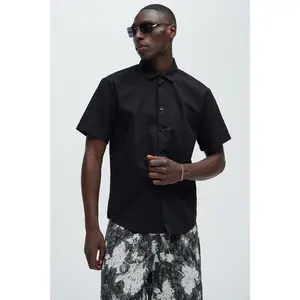 Ryland Short Sleeve Button Up Shirt - Black