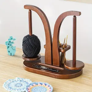 YarnFlow Magnetic Yarn Holder – Tangle-Free Wooden Yarn Stand for Crochet Lovers