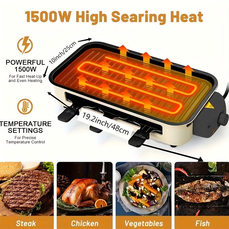 Indoor electric grill, smoke-free, kitchen indoor grill with non-stick cooking removable plates, removable Multifunction Indoor electric grill, smoke-free, kitchen indoor grill with non-stick cooking removable plates, removable Multifunction