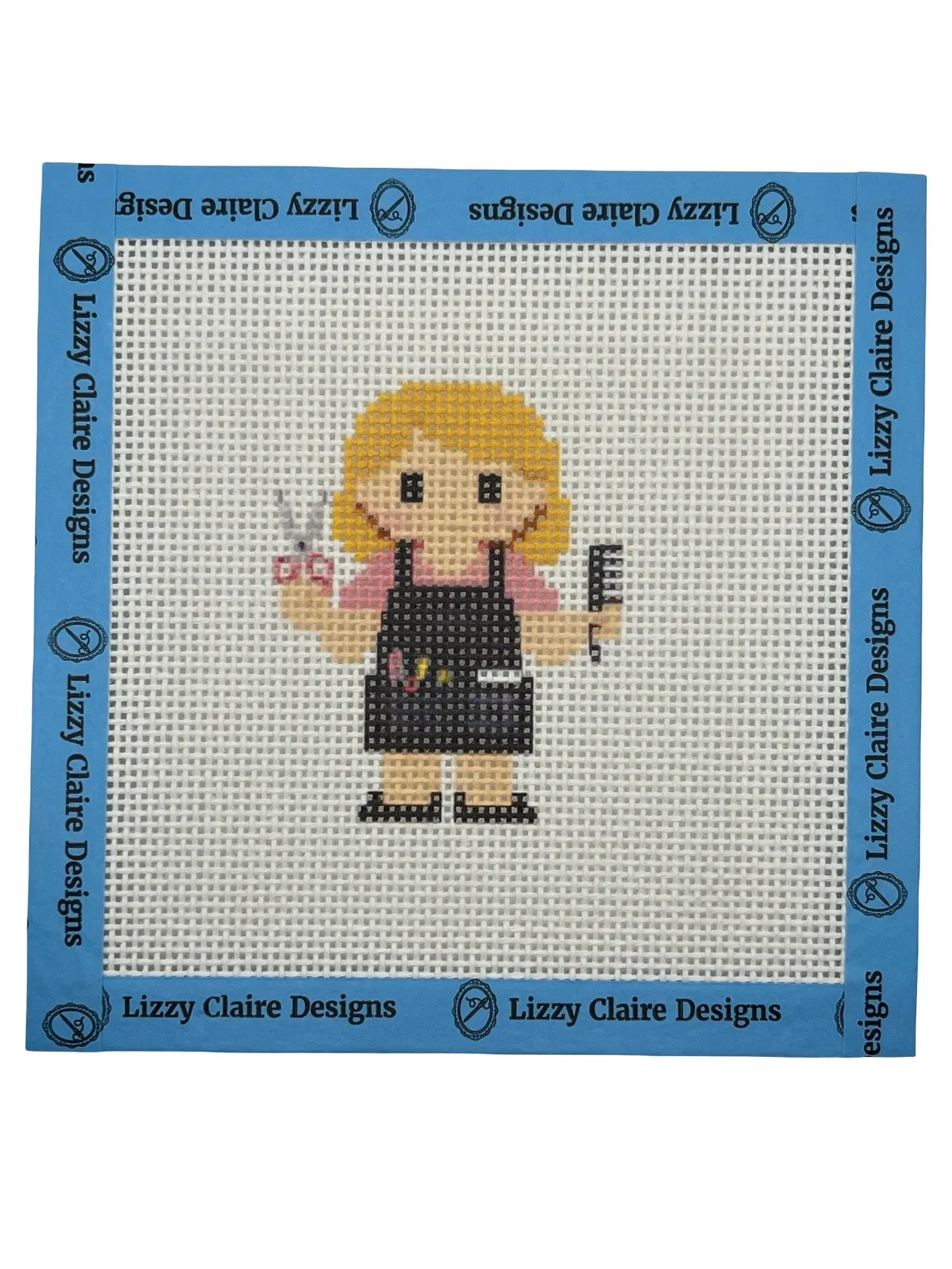 Hairdresser Lizzy Claire - 13 mesh - 6 x 6 - Needlepoint Canvas